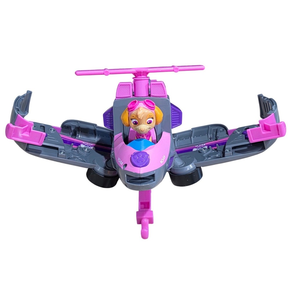 Paw Patrol Skye Transforming Helicopter Jet Vehicle with Skye Figure Pink Grey